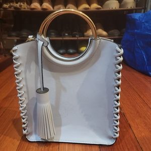 Who What Wear light blue gold handle bag EUC